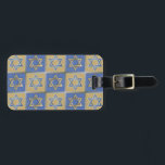 Etiqueta De Bagagem Judaica Star De David Metal Dourado Azul<br><div class="desc">Você está vendo a coleção de Design Lee Hiller. Roupa,  Ofertas e Coleções Lee Hiller Fotografia ou Coleção de Arte Digital. Você pode ver sua fotografia da Nature em http://HikeOurPlanet.com/ e seguir seu blog de caminhada no Hot Primavera National Park.</div>