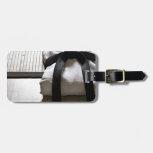 Etiqueta De Bagagem Judo Gi no tapete de Tatami