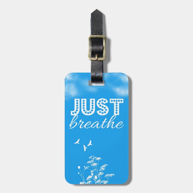 Etiqueta De Bagagem Just Breathe (Frente Vertical)