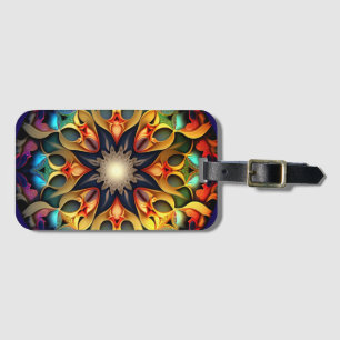 Etiqueta De Bagagem Kaleidoscope Mandala Flower Design- 23091