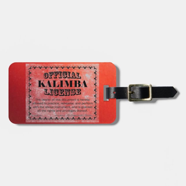 Etiqueta De Bagagem Kalimba License (Frente Horizontal)