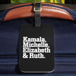 Etiqueta De Bagagem Kamala Política Feminista Michelle Elizabeth Ruth
