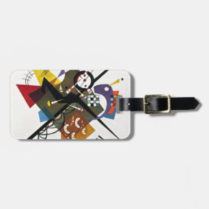 Etiqueta De Bagagem Kandinsky Na Pintura Branca De Dois Abstrato
