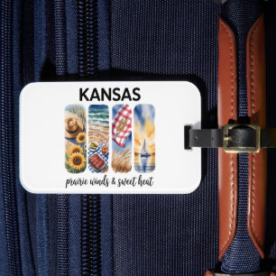 Etiqueta De Bagagem Kansas - Prairie Winds & Sweet Heat
