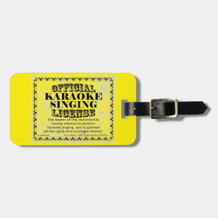Etiqueta De Bagagem Karaoke Singing License