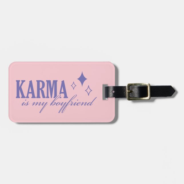 Etiqueta De Bagagem Karma is My Boyfriend (Frente Horizontal)