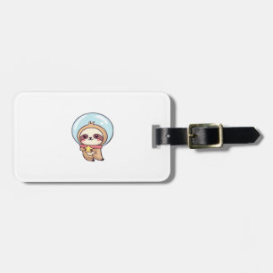 Etiqueta De Bagagem Kawaii Chibi Preguiça Astronauta � Preguiça Espaci