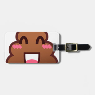 Etiqueta De Bagagem kawaii poop emojis