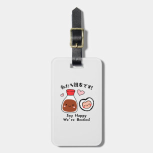 Etiqueta De Bagagem Kawaii Sushi & Soy Sauce Besties