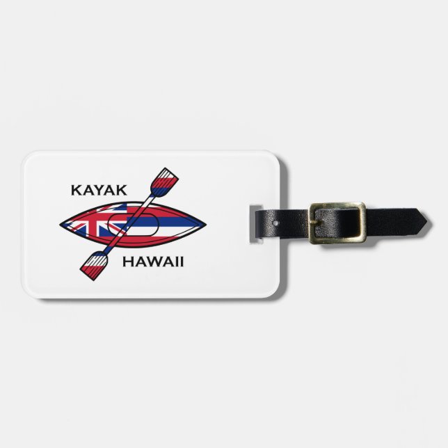 Etiqueta De Bagagem Kayak Hawaii Flag (Frente Horizontal)