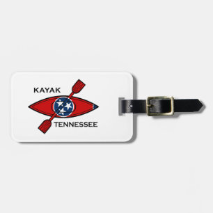 Etiqueta De Bagagem Kayak Tennessee Flag