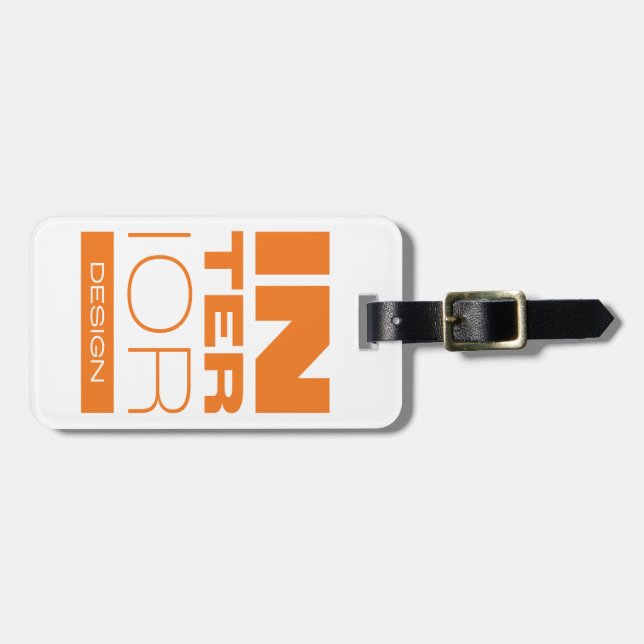 Etiqueta De Bagagem Kean MGC Interior Design (Frente Horizontal)