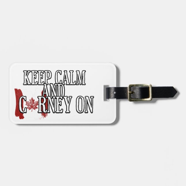 Etiqueta De Bagagem Keep Calm and Carney On (Frente Horizontal)