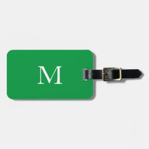 Etiqueta De Bagagem Kelly Green Monograma - Nome Personalizado Dif Fav
