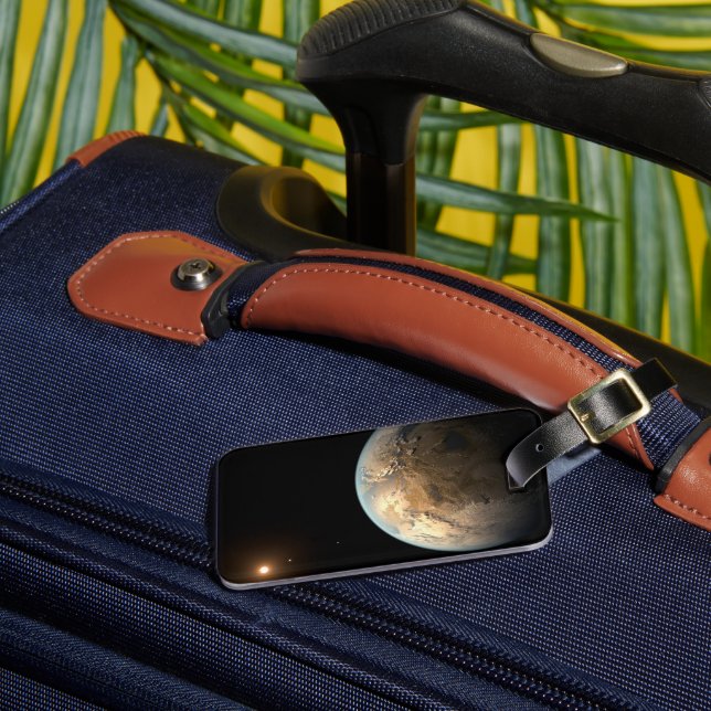 Etiqueta De Bagagem Kepler-186f Orbitando Uma Estrela Distante. (Frente Insitu 3)