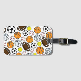 Etiqueta De Bagagem Kids Sports Baseball Basketball Soccer Football
