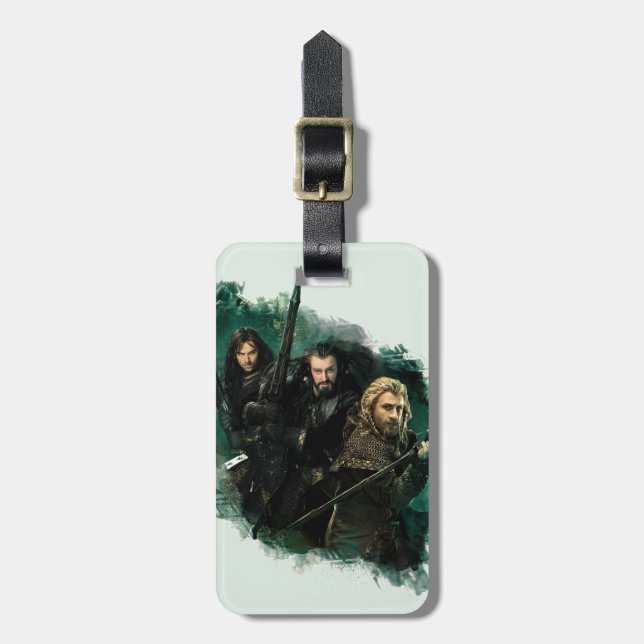 Etiqueta De Bagagem Kili, THORIN OAKENSHIELD™, & gráfico de Fili (Frente Vertical)