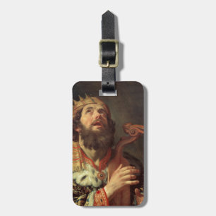 Etiqueta De Bagagem King David Tocando a Harp