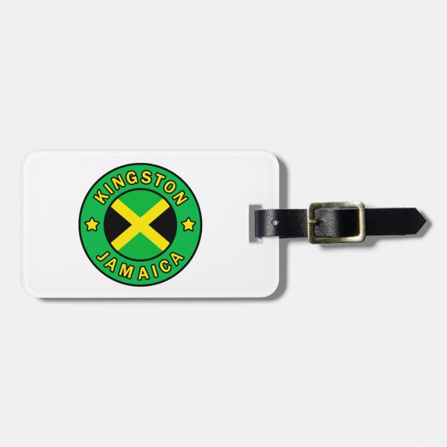 Etiqueta De Bagagem Kingston Jamaica (Frente Horizontal)