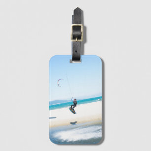 Etiqueta De Bagagem Kitesurfer aumenta o ar