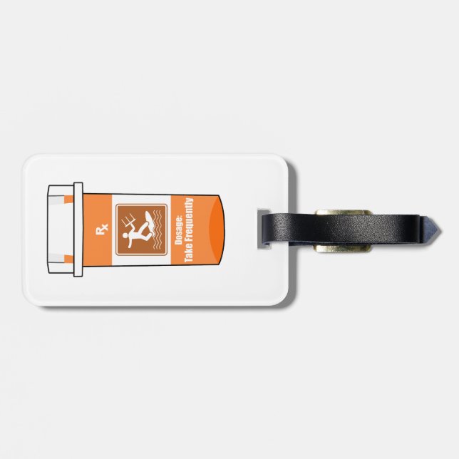 Etiqueta De Bagagem Kitesurfing É Minha Droga (Traseira Horizontal)