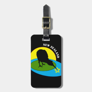 Etiqueta De Bagagem Kiwi - viagem de aves e machos da Nova Zelândia (