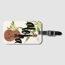 Etiqueta De Bagagem Koa Ukulele Aloha Tag