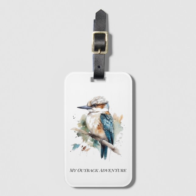 Etiqueta De Bagagem Kookaburra True Blue, personalizado (Frente Vertical)