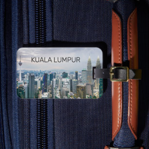 Etiqueta De Bagagem Kuala Lumpur Malásia Skyline Vintage Souvenir