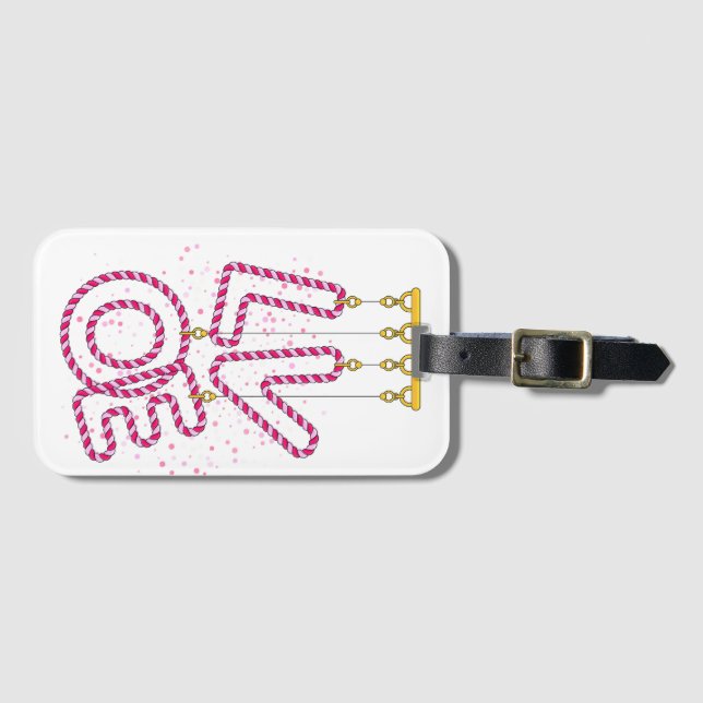 ETIQUETA DE BAGAGEM L O V E (Frente Horizontal)