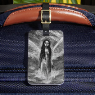 Etiqueta De Bagagem La Luna Dark Angel Fairy Woman Gótico Fantasy Art