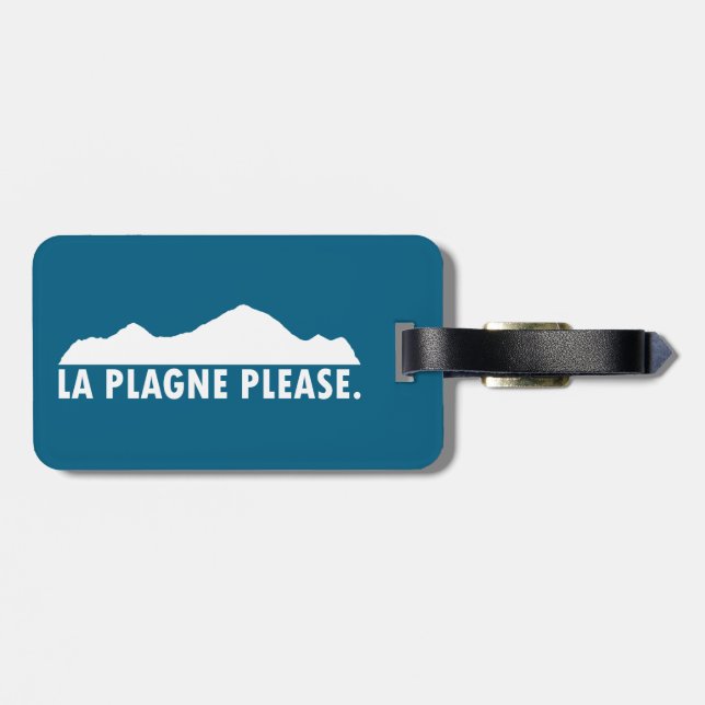 Etiqueta De Bagagem La Plagne France Please (Traseira Horizontal)