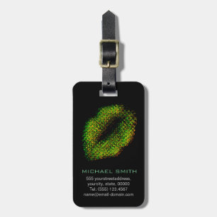 Etiqueta De Bagagem Lábios modernos de arte Abstrato #13