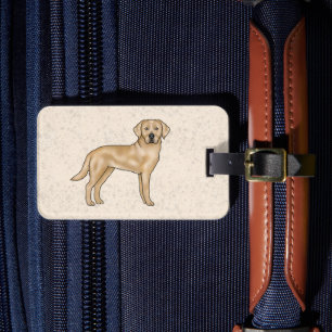 Etiqueta De Bagagem Labrador Amarelo - Cachorro de Cartoon Gelado