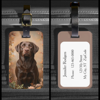 Etiqueta De Bagagem Labrador de Chocolate Labrador de Cães Retriever