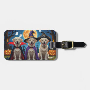 Etiqueta De Bagagem Labrador Dogs Pumpkin Halloween Engraçado