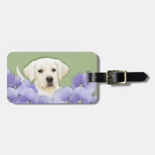 Etiqueta De Bagagem Labrador Retriever Puppy Pintura Original