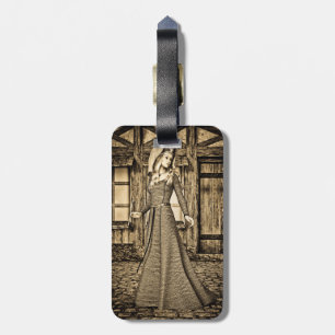 Etiqueta De Bagagem Lady Medieval