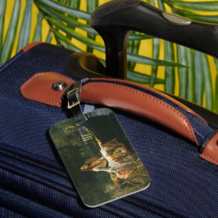 Etiqueta De Bagagem Lady Shalott On Boat por John William Waterhouse