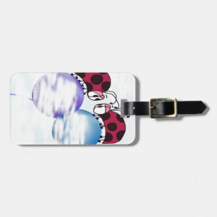 Etiqueta De Bagagem Ladybug Bonito E Cartoon Colorido De Balões