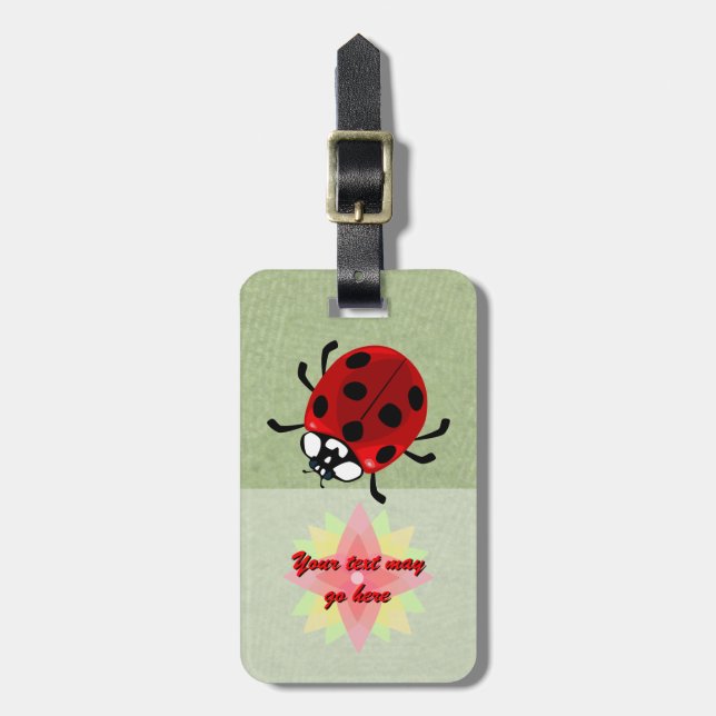 Etiqueta De Bagagem Ladybug de sete pontas (Frente Vertical)