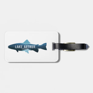 Etiqueta De Bagagem Lago Arthur Pennsylvania Peixes
