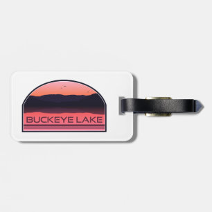 Etiqueta De Bagagem Lago Buckeye Ohio Red Sunrise