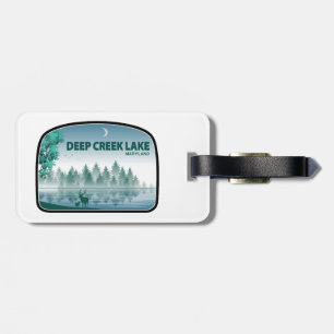 Etiqueta De Bagagem Lago Deep Creek Maryland Veado