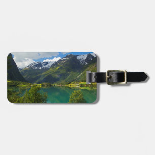 Etiqueta De Bagagem Lago Floen cênico, Noruega