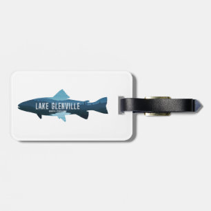 Etiqueta De Bagagem Lago Glenville North Carolina Peixes