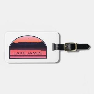 Etiqueta De Bagagem Lago James North Carolina Red Sunrise