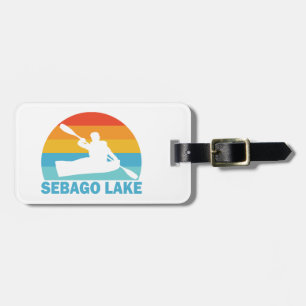 Etiqueta De Bagagem Lago Sebago Maine Caiaque