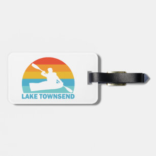 Etiqueta De Bagagem Lago Townsend North Carolina Kayak