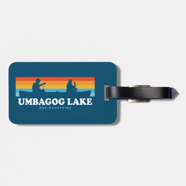 Etiqueta De Bagagem Lago Umbagog New Hampshire Canoe (Traseira Horizontal)